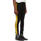 Amiri Black and Yellow Stack Track Jeans