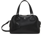 Courrèges Black AC Stud Leather Bowling Bag