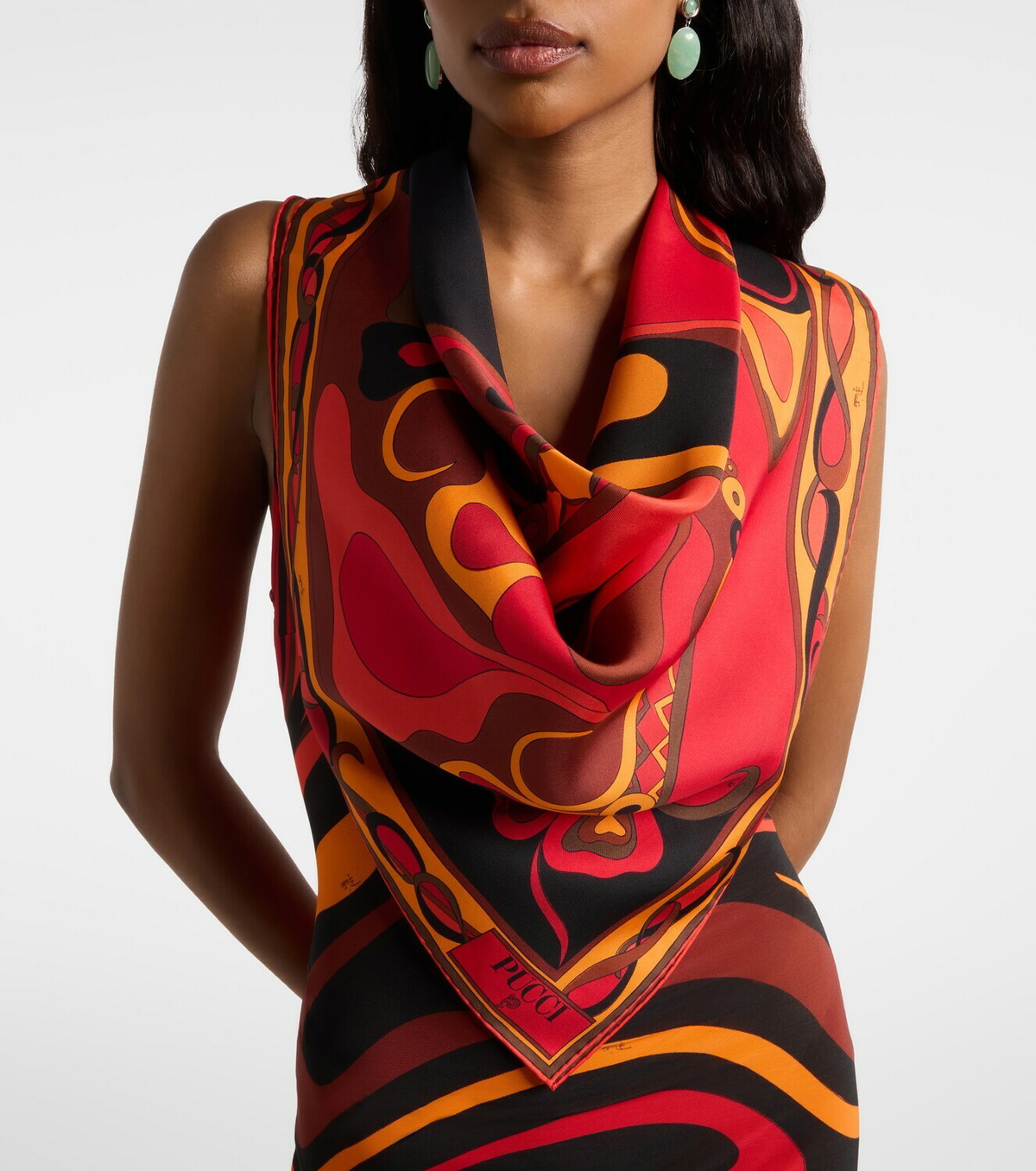Pucci Manuba silk twill foulard scarf