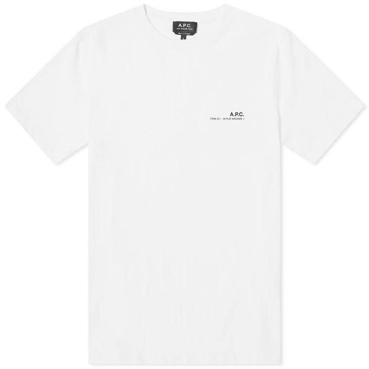 Photo: A.P.C. Men's Item Logo T-Shirt in White