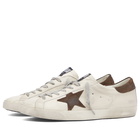 Golden Goose Men's Super Star Leather Sneaker in White/Brown