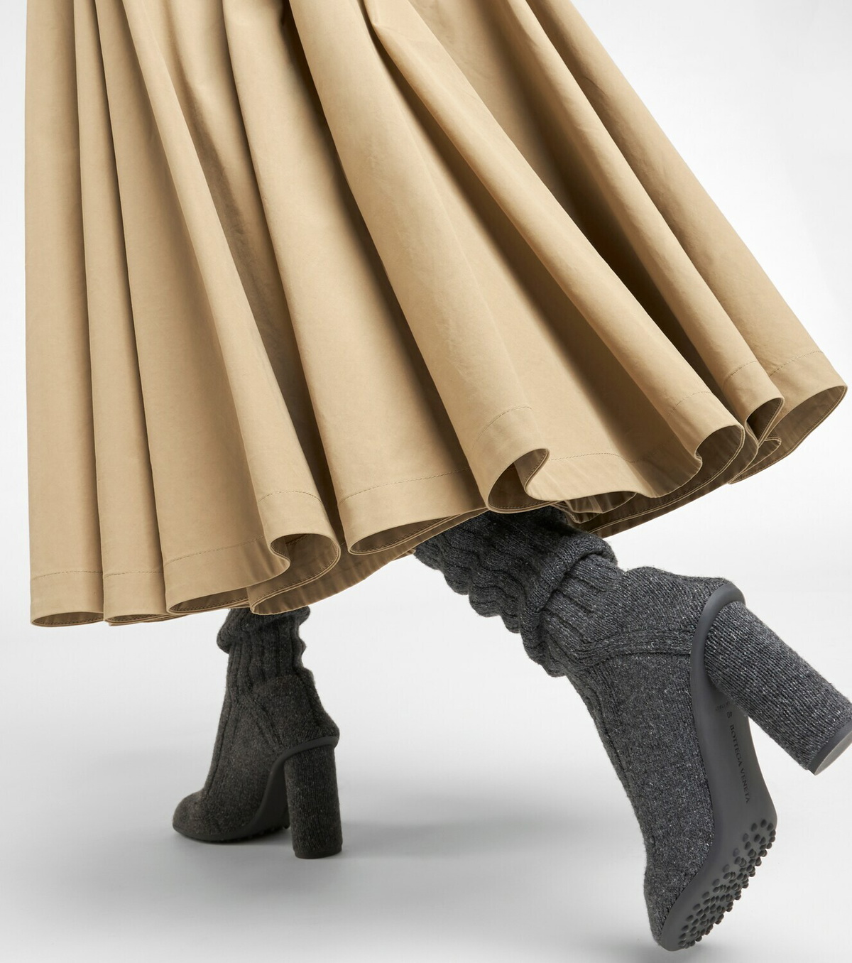 Bottega Veneta Wool-blend knee-high sock boots