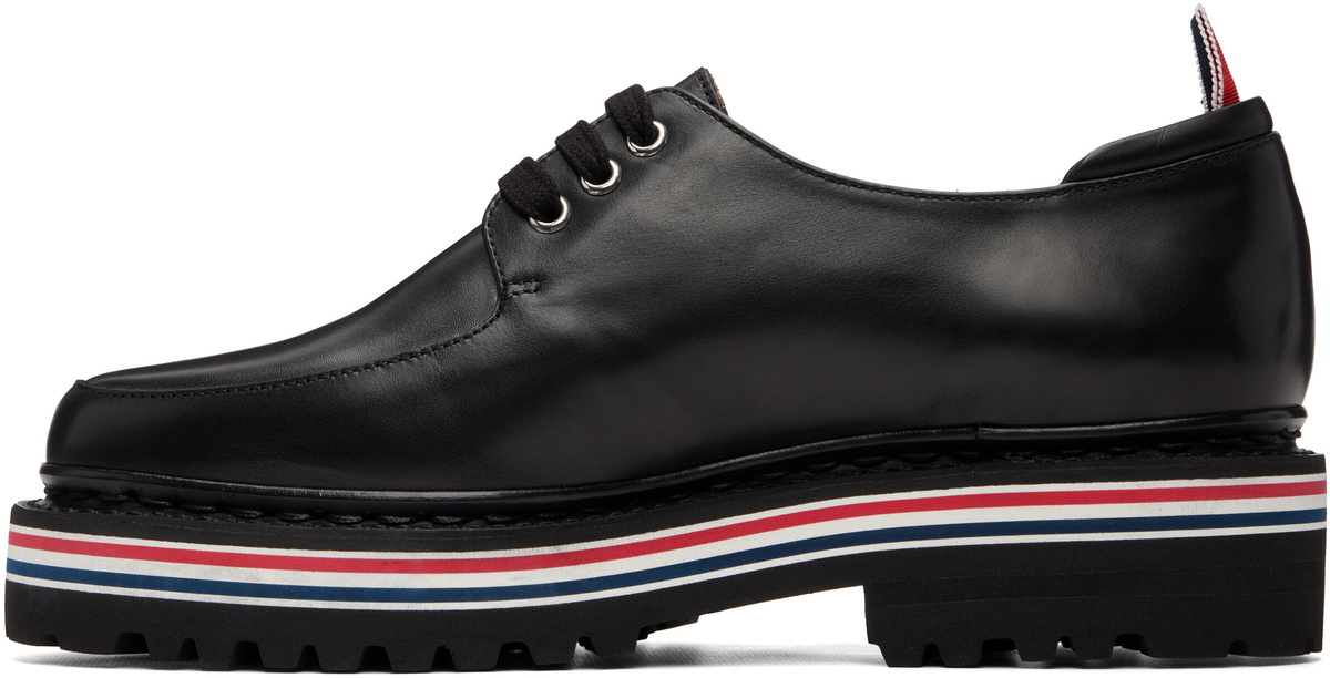 Thom Browne Black Vitello Calf All Terrain Sole Derbys