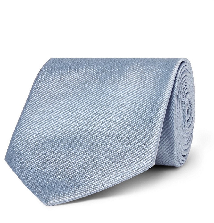 Photo: Giorgio Armani - 8cm Silk-Twill Tie - Men - Light blue