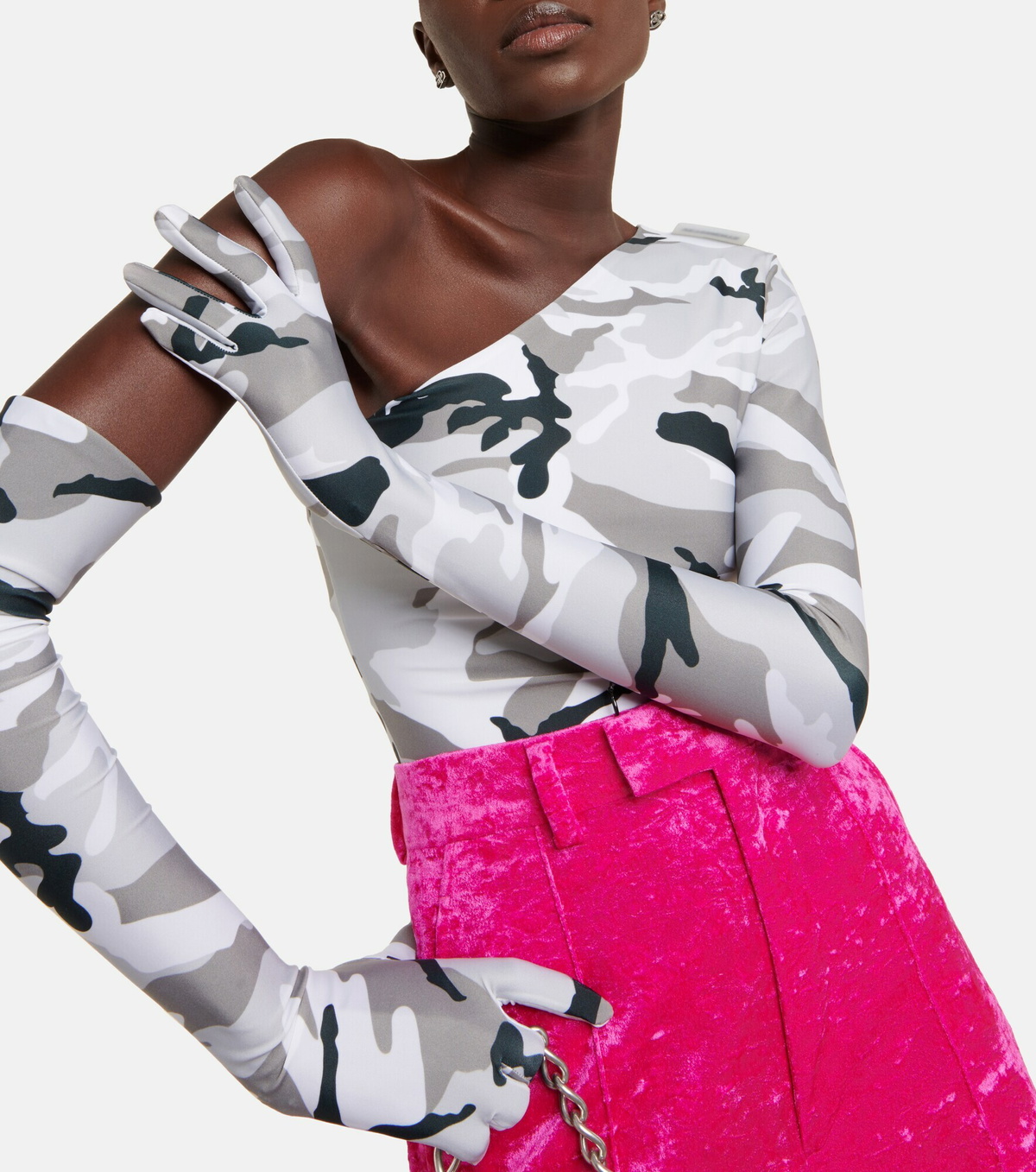 Vetements - Gloves camouflage jersey top