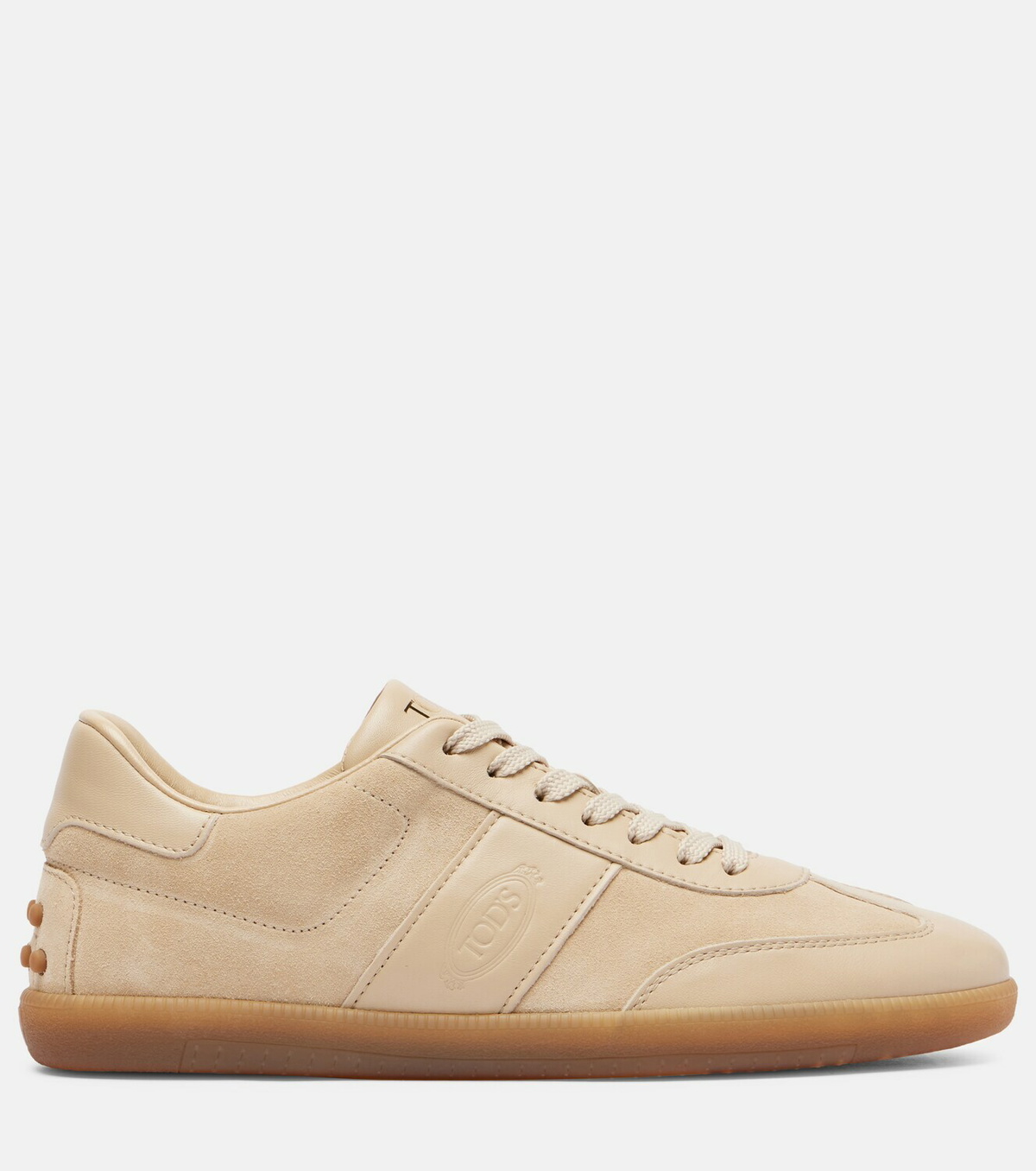 Tod's Leather-trimmed suede sneakers