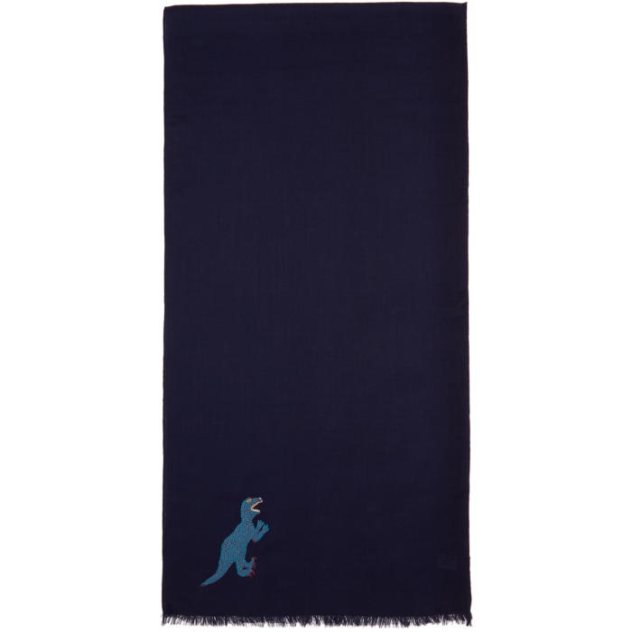 Photo: PS by Paul Smith Navy Dino Scarf