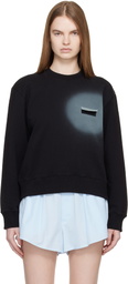 MM6 Maison Margiela Black Unbrushed Cotton Sweatshirt