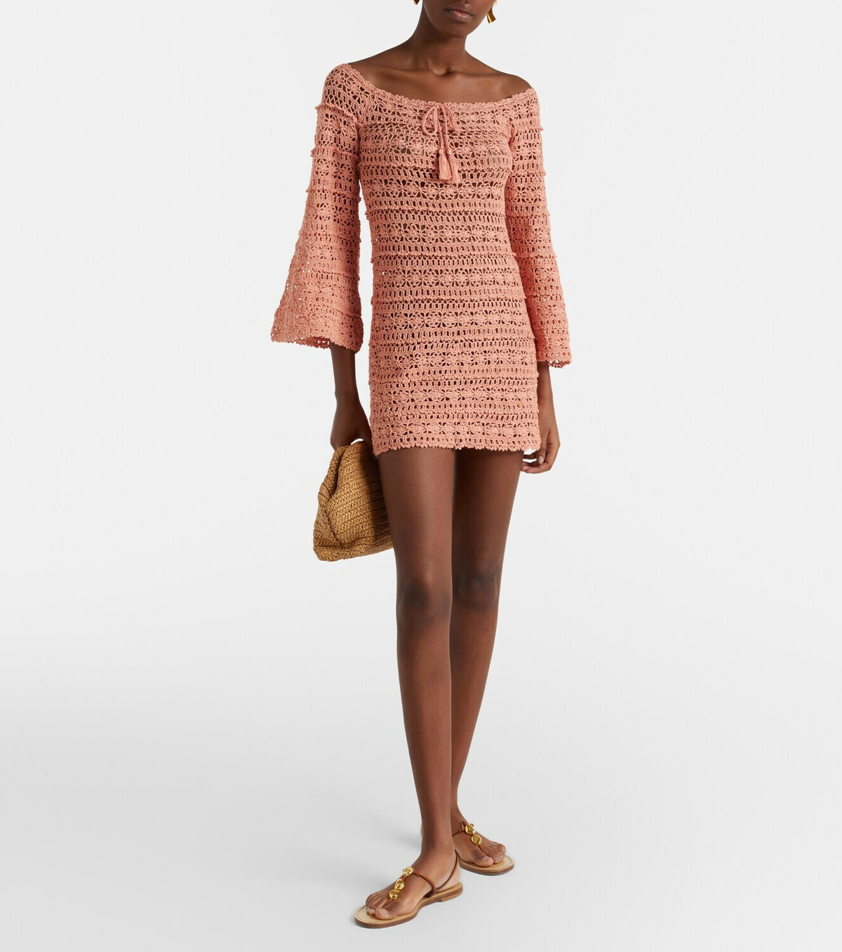 Anna Kosturova Bella crochet cotton minidress