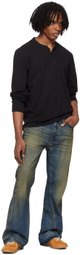 rag & bone Black Classic Flame Henley
