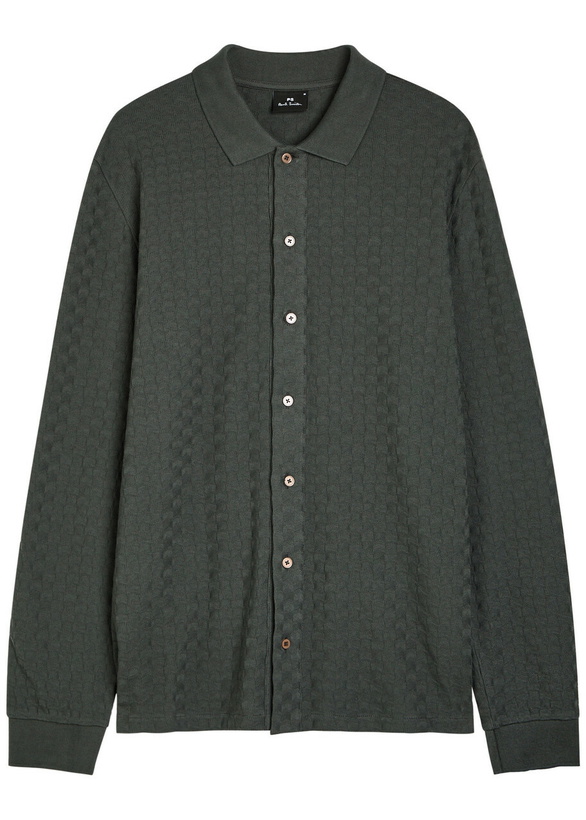 Photo: PS Paul Smith Textured Cotton Cardigan Grey