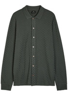 PS Paul Smith Textured Cotton Cardigan Grey