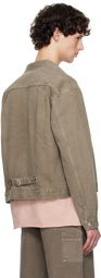 John Elliott Khaki Thumper Type II Denim Jacket
