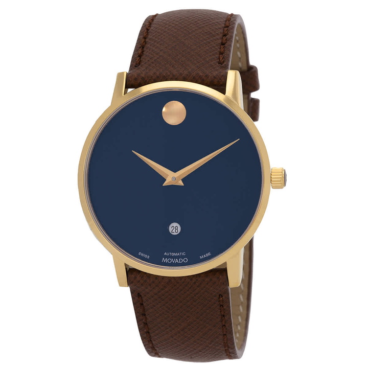 Photo: Movado Museum Classic Automatic Blue Dial Mens Watch 0607806
