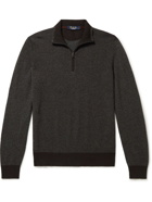 Loro Piana - Roadster Striped Cashmere Half-Zip Sweater - Black