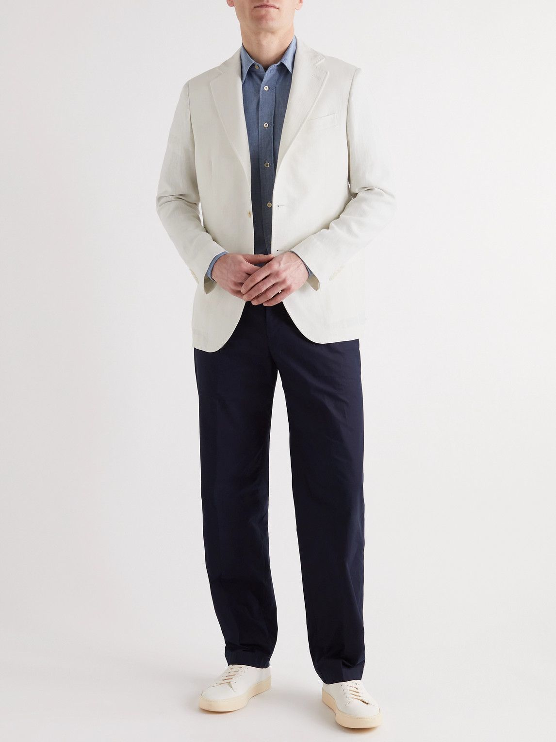 MP Massimo Piombo - Unstructured Linen Blazer - Neutrals