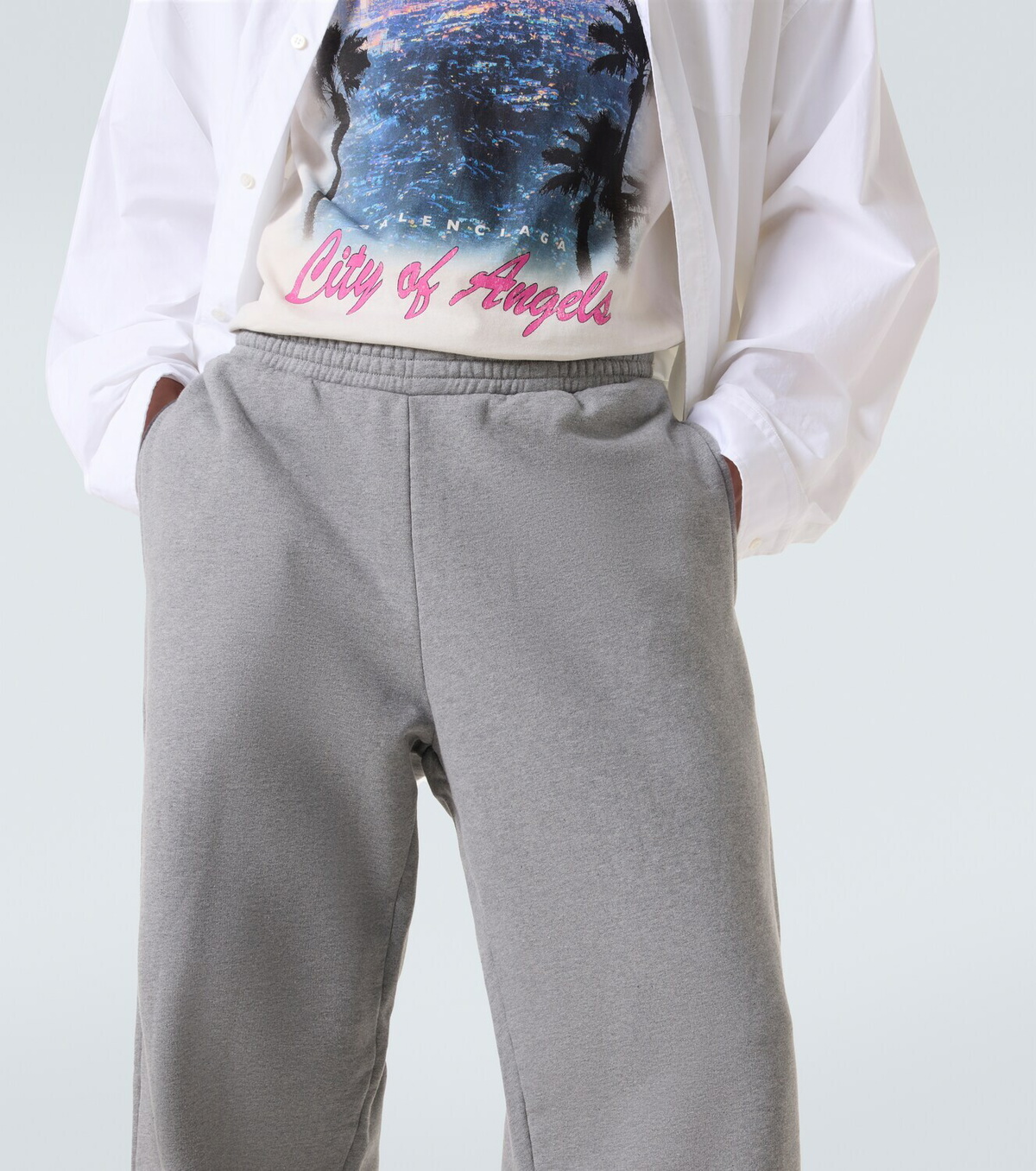 Balenciaga Cotton jersey wide-leg sweatpants