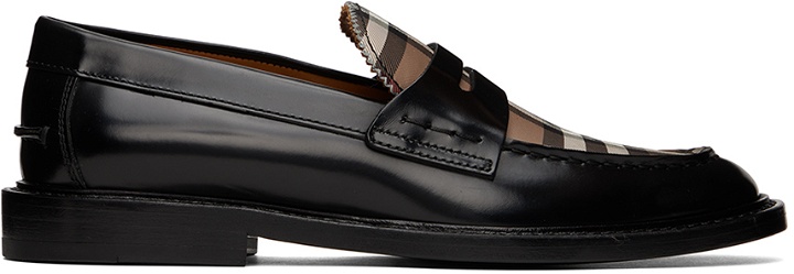 Photo: Burberry Black Croftwood Penny Loafers