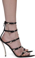 Versace Black Pin-Point Heeled Sandals