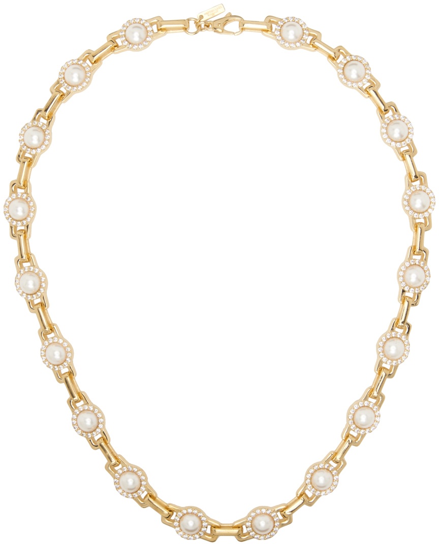Hatton Labs SSENSE Exclusive Gold Pearl Romeo Link Necklace