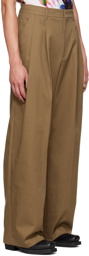 System SSENSE Exclusive Brown Wide-Leg Trousers