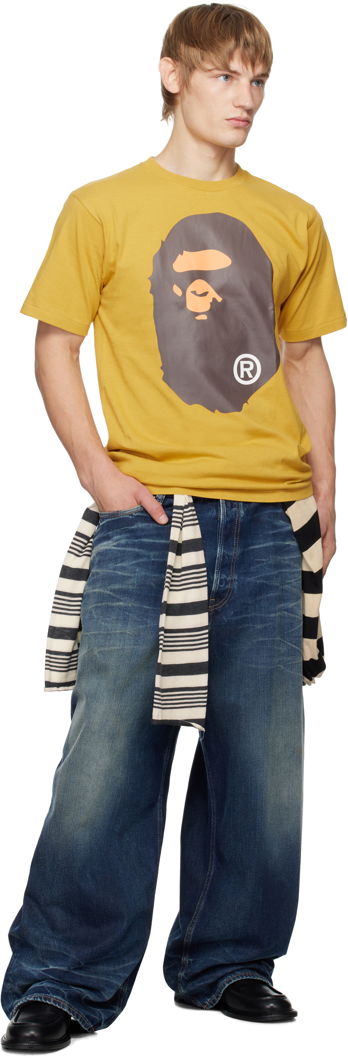 BAPE Yellow Big Ape Head T-shirt