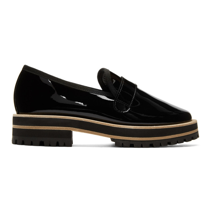 Repetto Black Gaylor Lug Sole Loafers Repetto