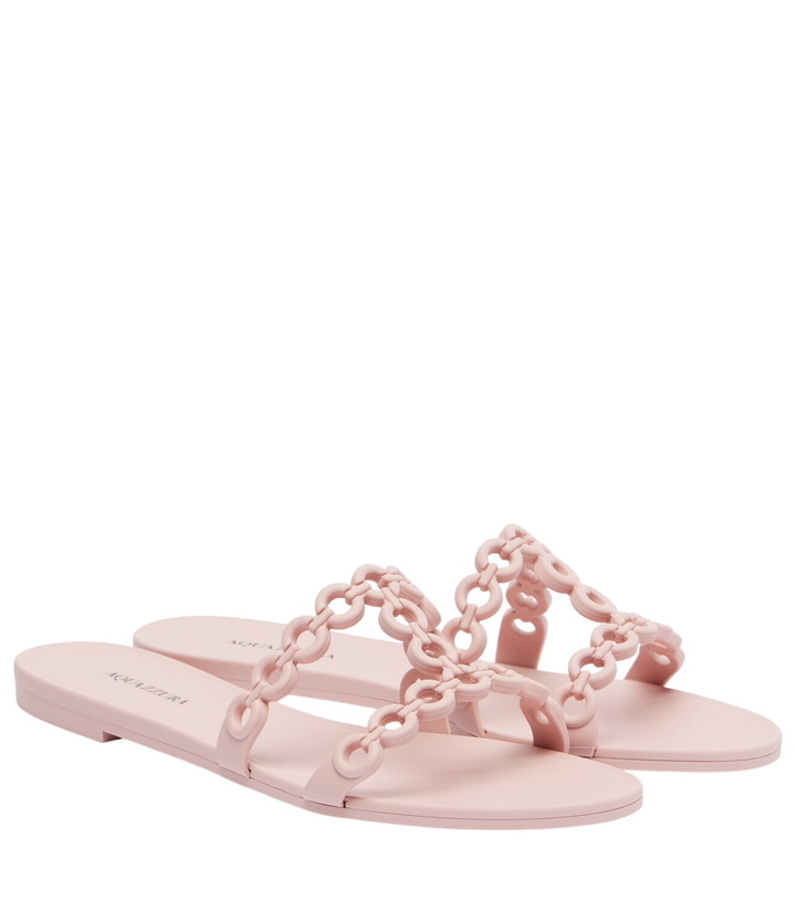 Photo: Aquazzura Infinity Chain Jelly slides