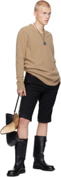 HODAKOVA Black Upside Down Trouser Shorts
