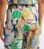 Velvet Trixie printed cotton wide-leg pants