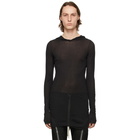 Rick Owens Black Hooded Rib T Hoodie