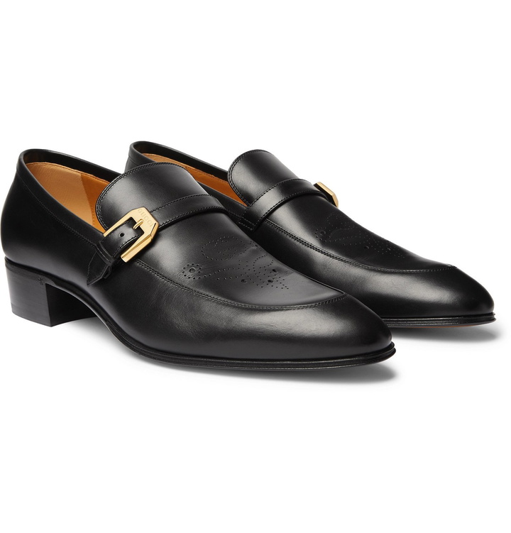 Photo: Gucci - Worsh Leather Loafers - Black