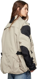VETEMENTS Beige & Black Biker Parka Coat & Jackets Set