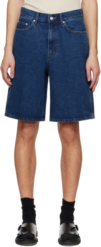 Photo: Dunst Blue Classic Baggy Denim Shorts