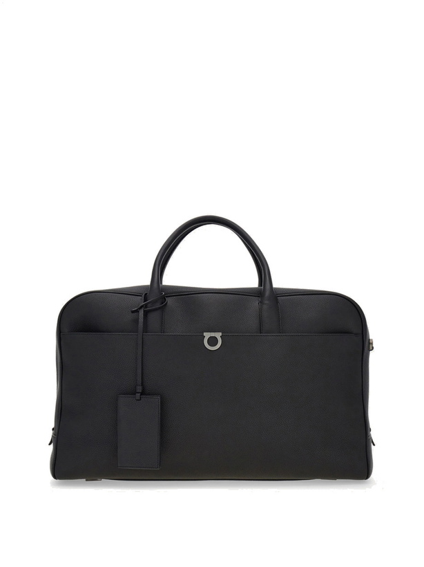 Photo: Ferragamo Mens Gancini duffle bag in Black