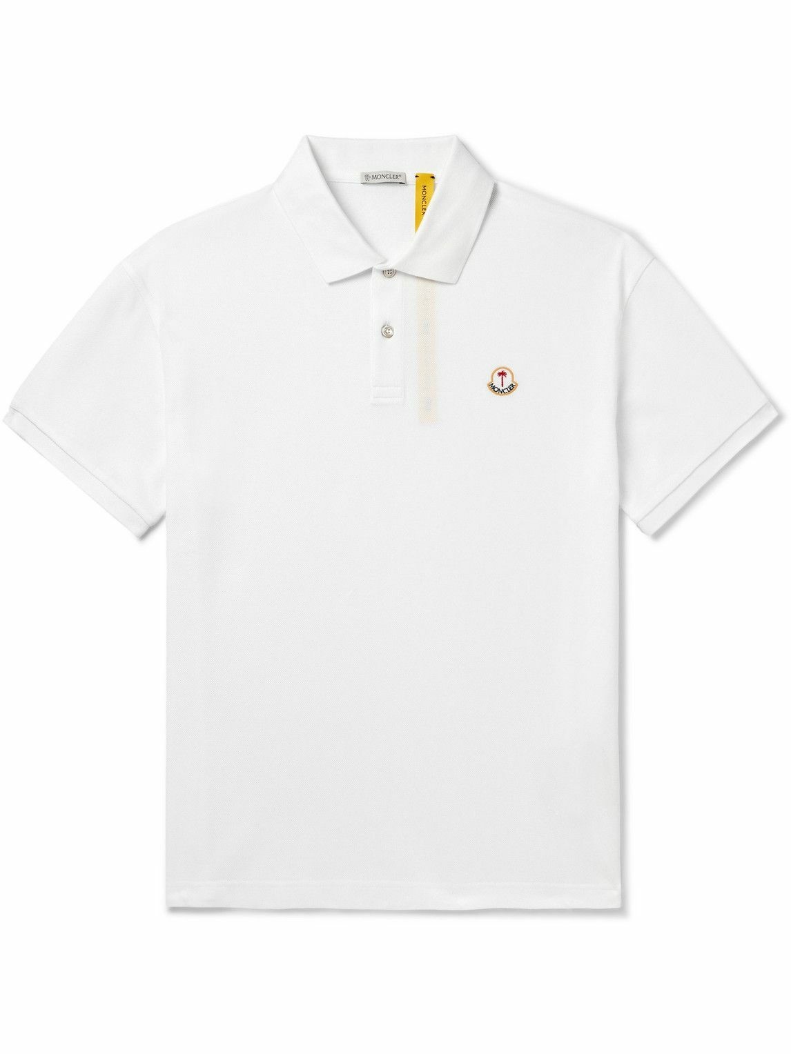 Moncler Genius - Palm Angels Logo-Embroidered Cotton-Piqué Polo Shirt ...