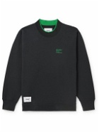 WTAPS - Logo-Embroidered Cotton-Jersey Sweatshirt - Black
