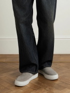 Omni - Lister Canvas-Trimmed Suede Slip-On Sneakers - Gray