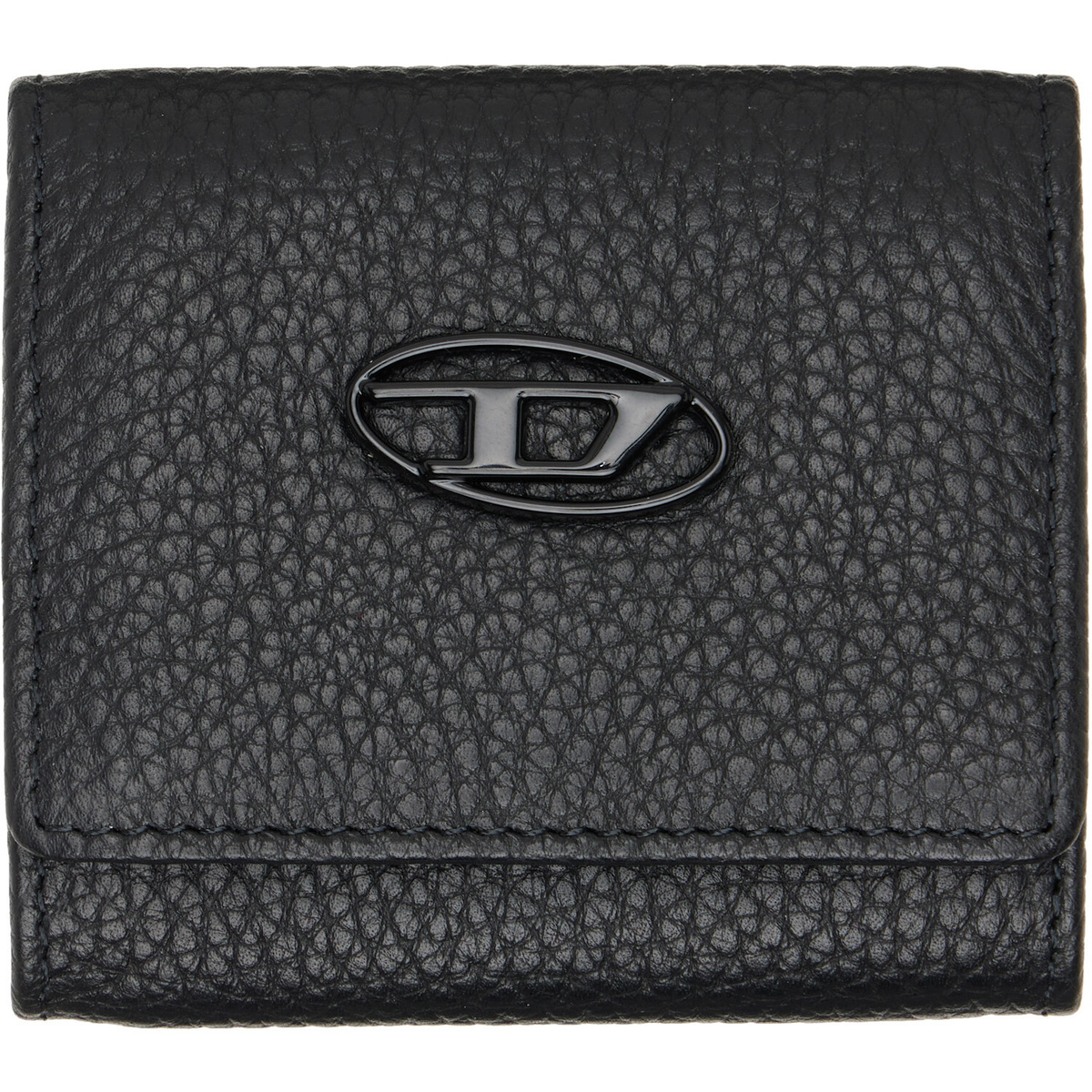 Diesel Black Grainy Leather Coin Purse