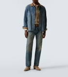 RRL Stockton corduroy-trimmed denim jacket
