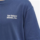 New Balance Men's NB Athletics Flocked Relaxed T-Shirt in Nb Navy