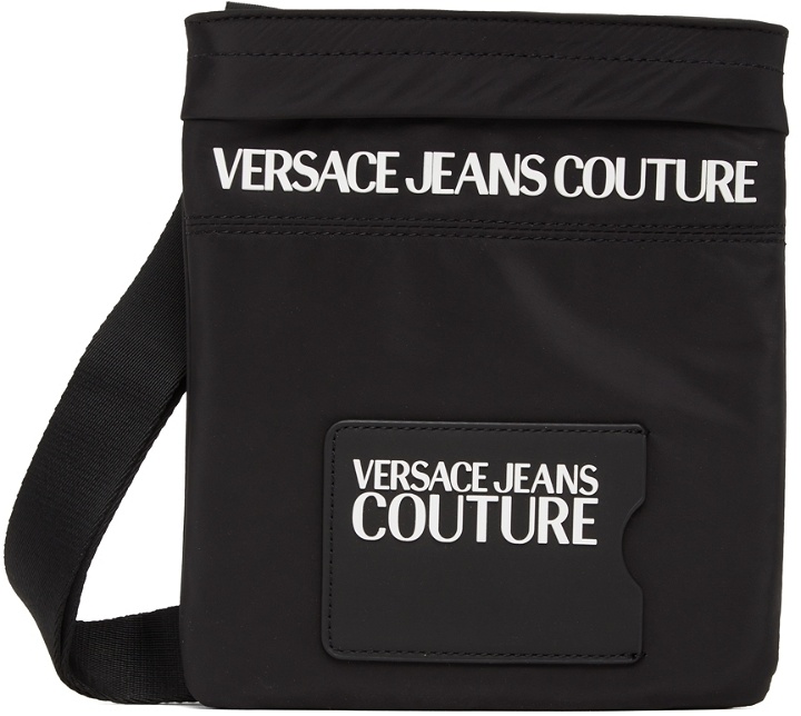Photo: Versace Jeans Couture Black Logo Messenger Bag