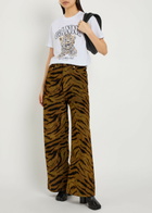Ganni Printed Cotton T-shirt Leopard