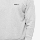 Norse Projects Men's Arne Logo Crew Sweat in Light Grey Melange