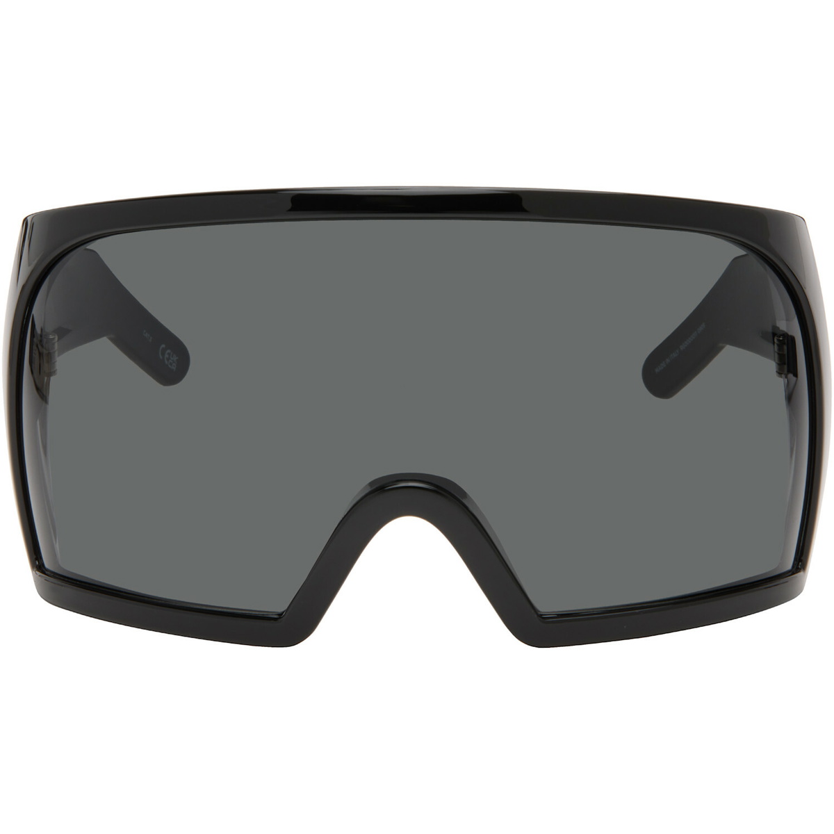Rick Owens Black Kriester Shiny Sunglasses