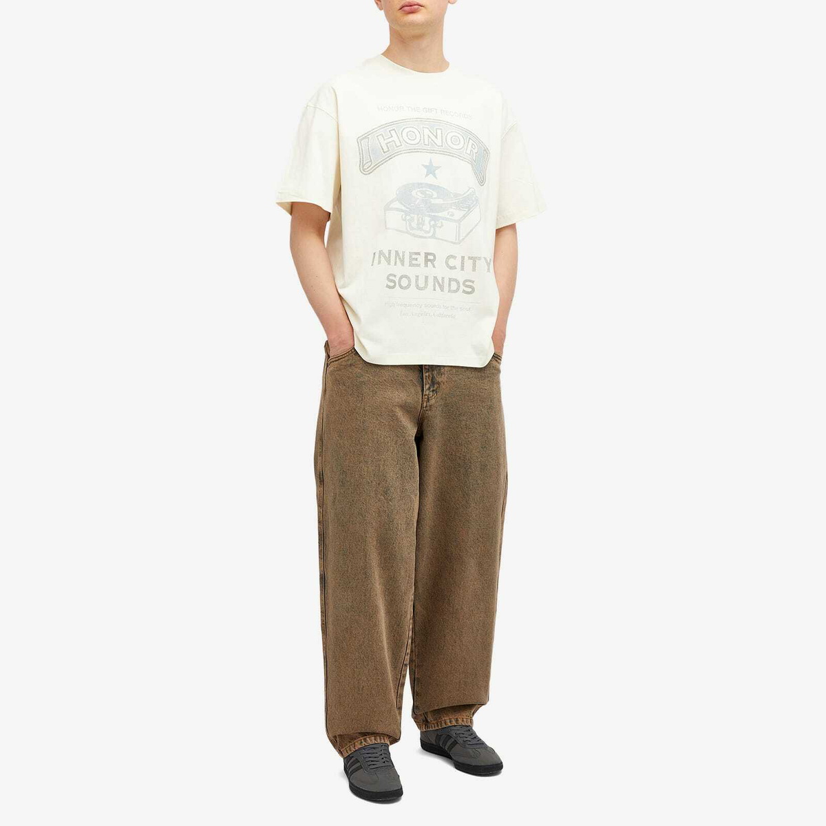 Honor the Gift Men's Honor Records T-Shirt in Cream