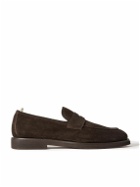 Officine Creative - Opera Suede Penny Loafers - Brown