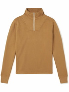 Les Tien - Yacht Cotton-Jersey Zip-Up Sweatshirt - Brown