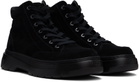 Hugo Black Stacked Logo Boots