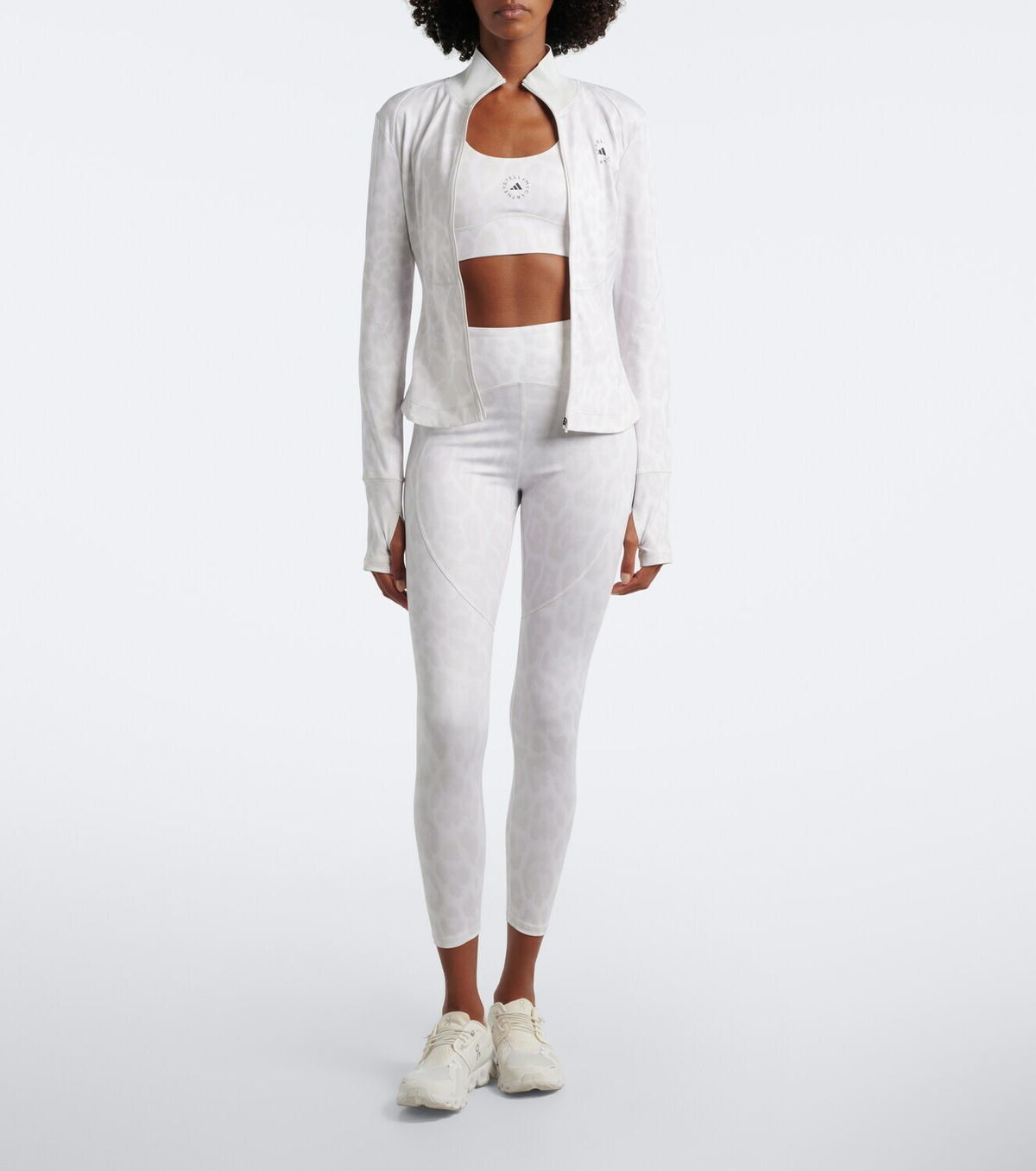 Adidas by Stella McCartney Logo leopard-print sports bra